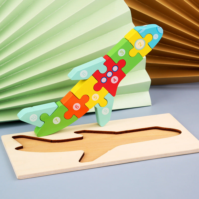 3D Wooden Montessori Transportation Puzzle – Learn Through Play