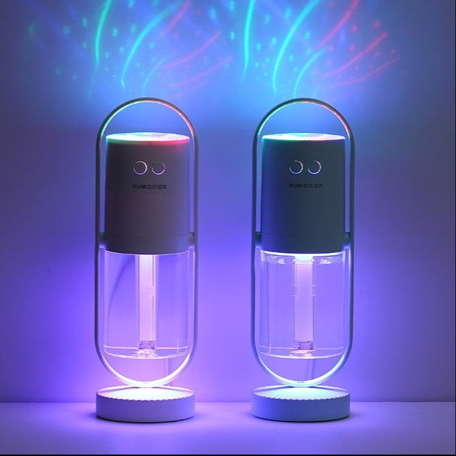 Projection Light Humidifier – USB Powered & Compact