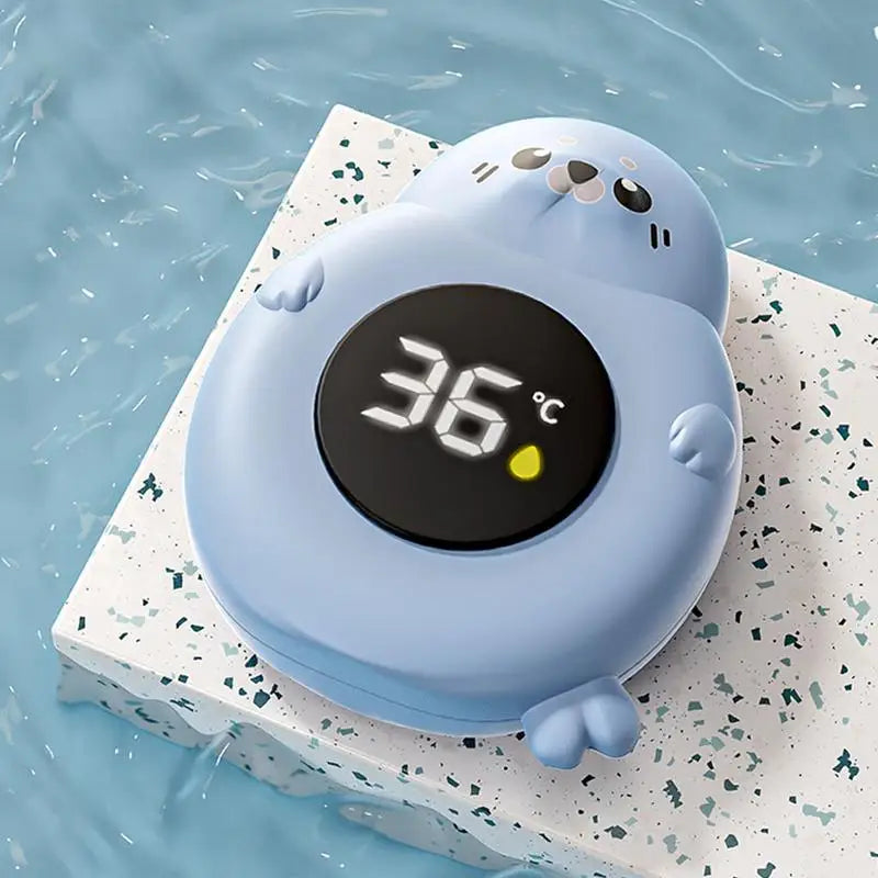Seal-Shaped Bath Thermometer – LED Display, Waterproof Design