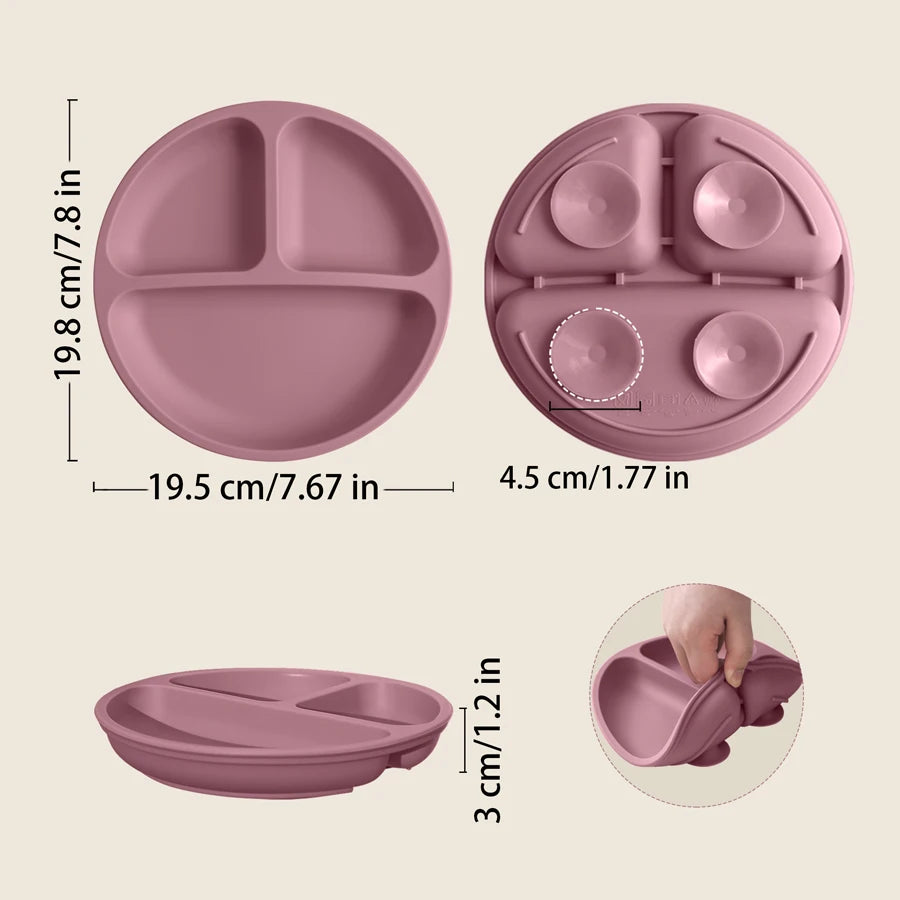 Silicone Suction Plate – No-Slip Mealtime Made Easy
