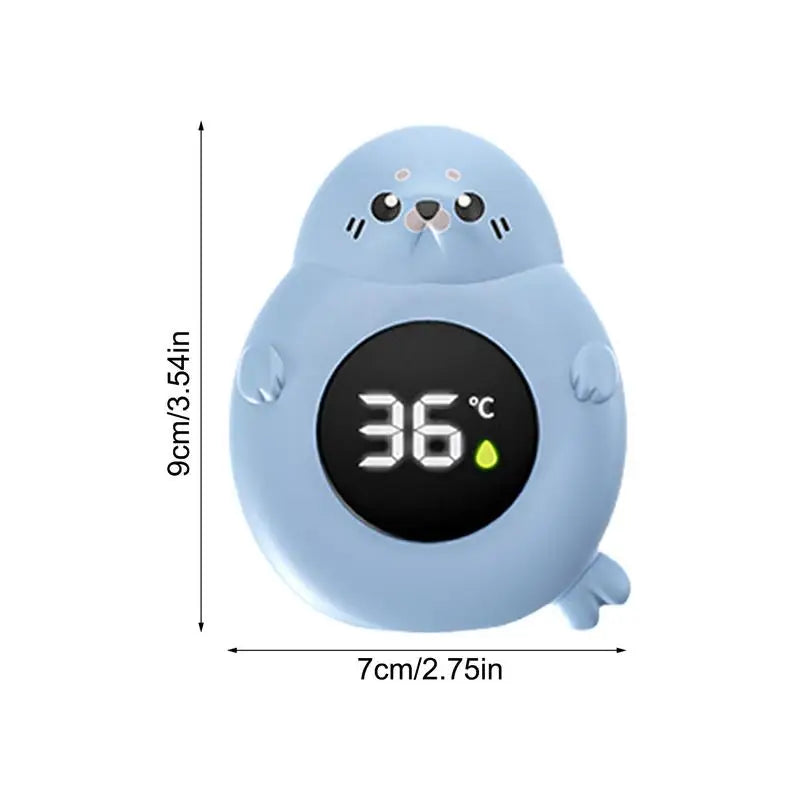 Seal-Shaped Bath Thermometer – LED Display, Waterproof Design