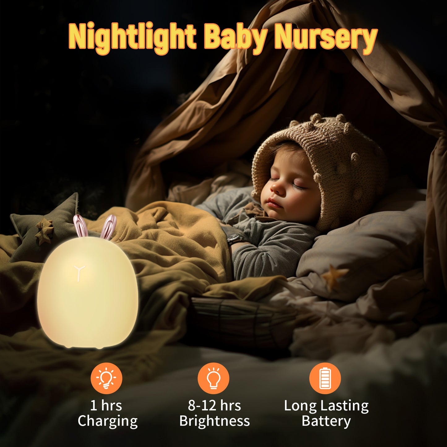 Soft Silicone Adjustable Night Light – Rabbit & Deer Designs