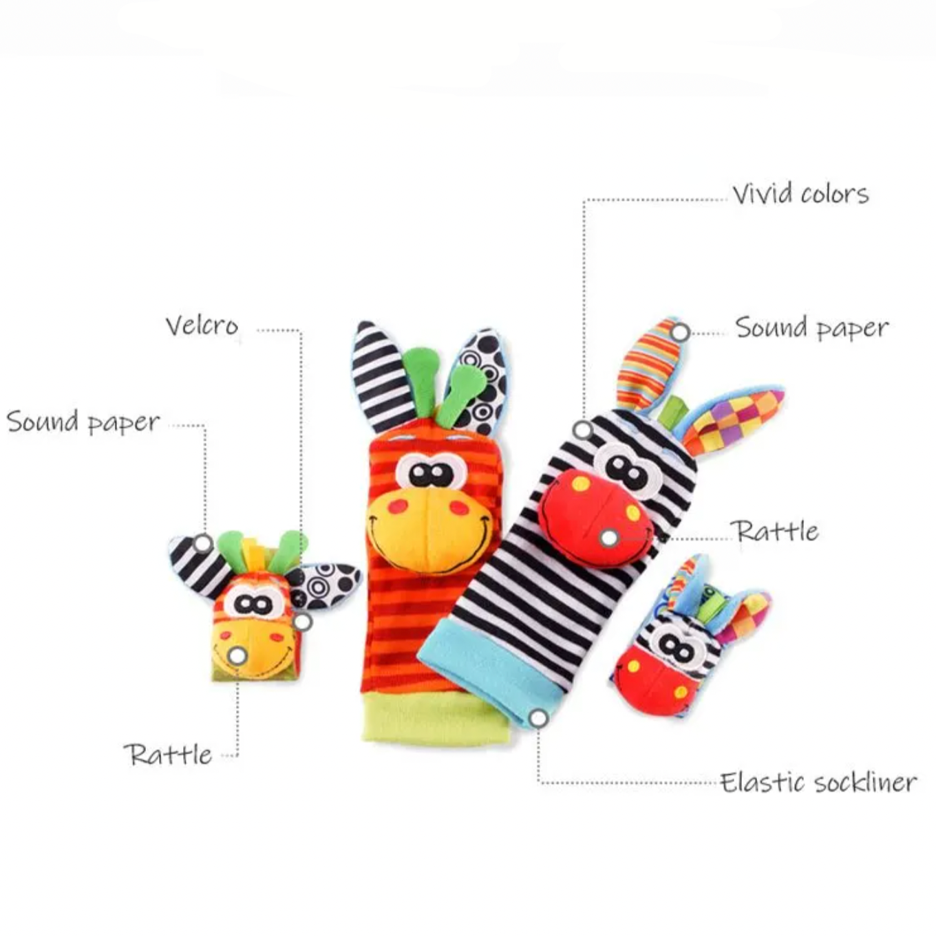 Rattle Socks & Wrist Strap Set