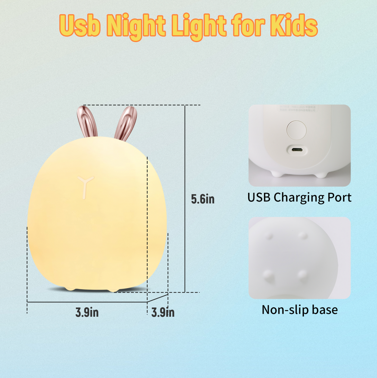 Soft Silicone Adjustable Night Light – Rabbit & Deer Designs